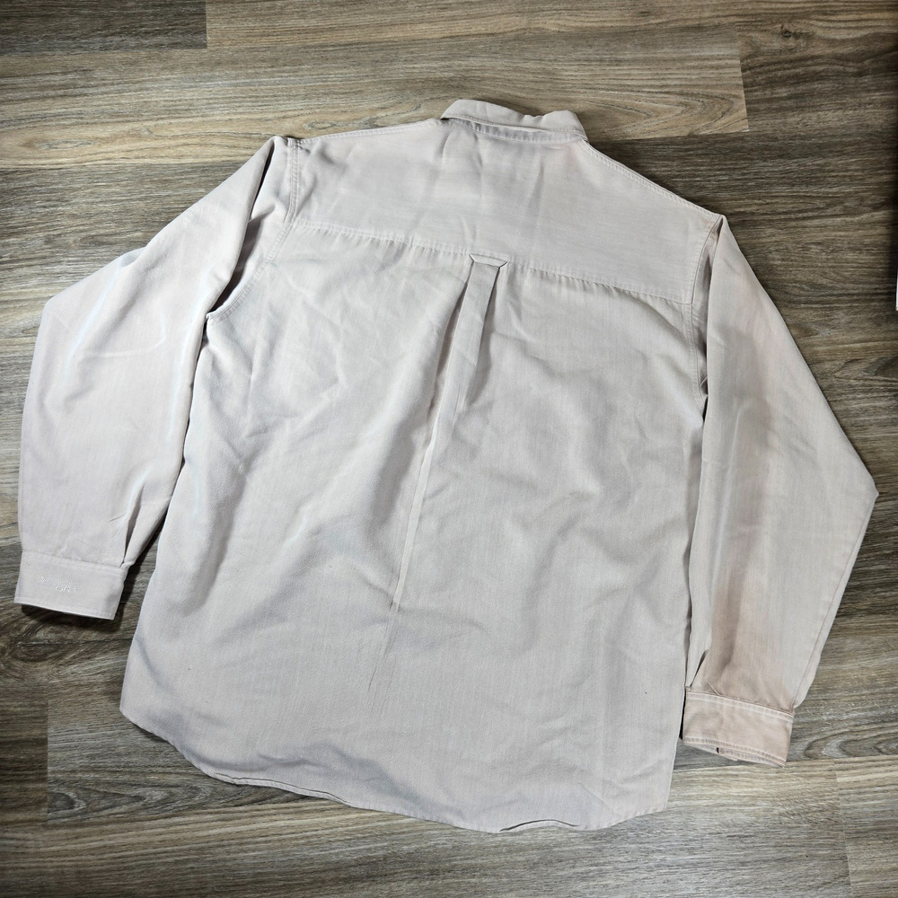 Columbia GRT Shirt Mens XL Khaki Tan Long Sleeve Button Up Hiking Viscose - Picture 13 of 13